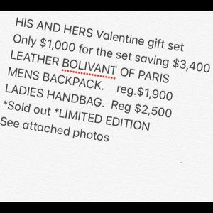 Bolivant “His and Hers” Valentines Duo